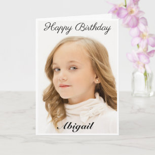 Carte d'anniversaire de grande photo personnalisée