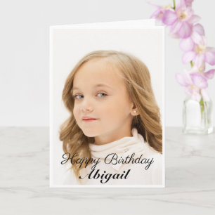 Carte d'anniversaire de grande photo personnalisée