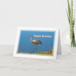 Carte d'anniversaire de grue de Sandhill