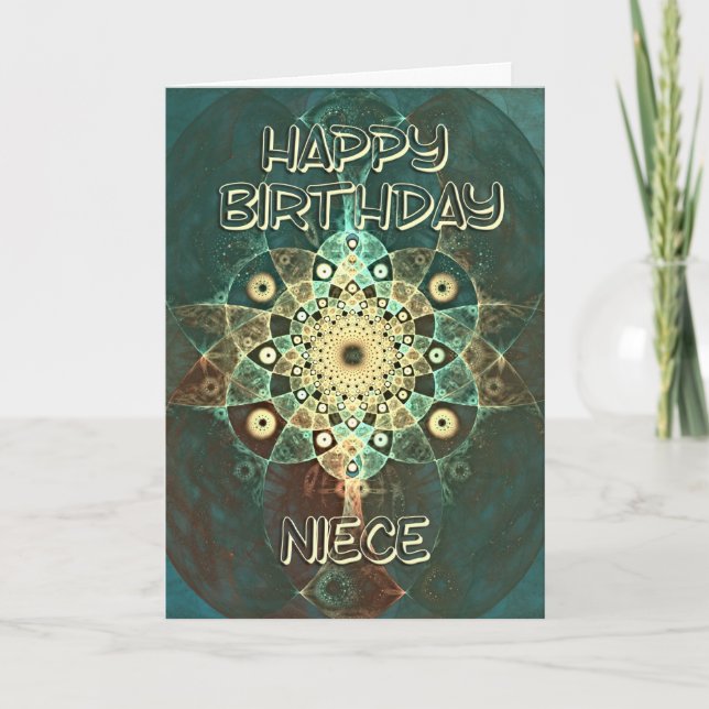 Carte d'anniversaire de grunge fragile pour une ni (Devant)