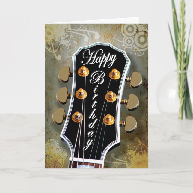 Carte d'anniversaire de guitare (Devant)
