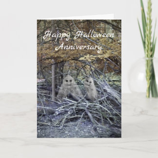 Carte d'anniversaire de Halloween avec des