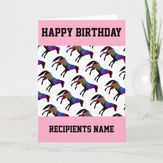 Carte d'anniversaire de hippocampe personnalisée (Devant)
