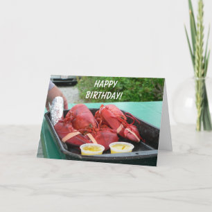 Carte d'anniversaire de homard