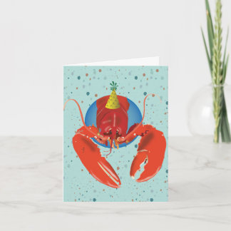 Carte d'anniversaire de homard