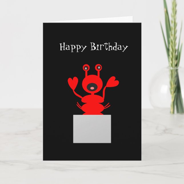 Carte d'anniversaire de homard ! Restez en dehors  (Devant)