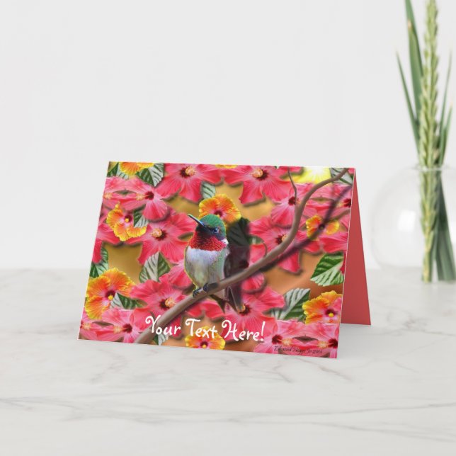 Carte d'anniversaire de Hummingbird Haven (Devant)