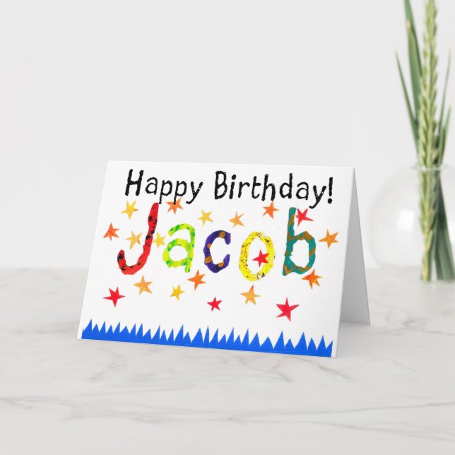 Carte d'anniversaire de "Jacob" (Devant)