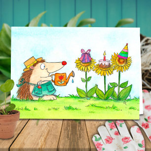 Carte d'anniversaire de jardinier par N. Janes