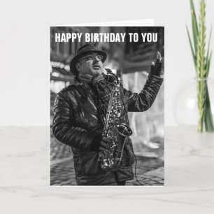 CARTE D'ANNIVERSAIRE DE JAZZ STREET PERFORMER