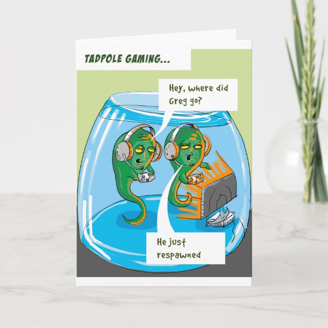 Carte d'anniversaire de jeu Tadpole (Devant)