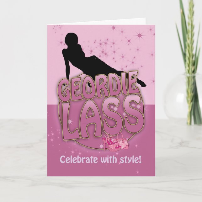 Carte d'anniversaire de jeune fille de Geordie - (Devant)