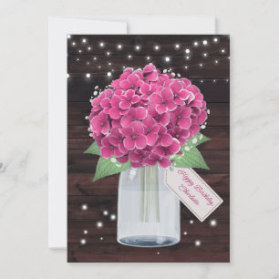 Carte d'anniversaire de joli rose rose rose rose p