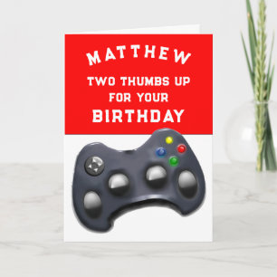 Carte d'anniversaire de joueur de jeu vidéo drôle