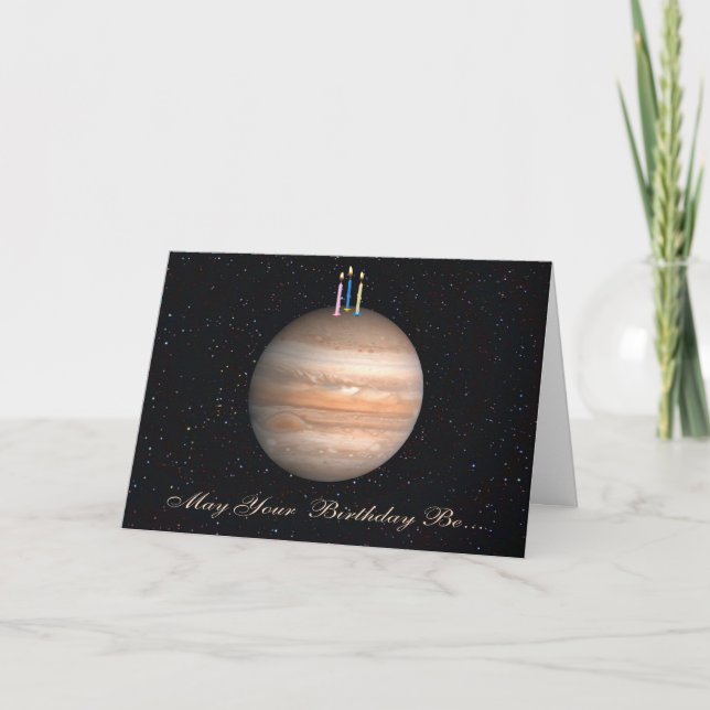 Carte d'anniversaire de Jupiter de planète (Devant)