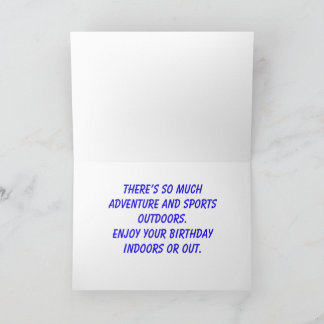 Carte d'anniversaire de Kayaks, carte de voeux pli