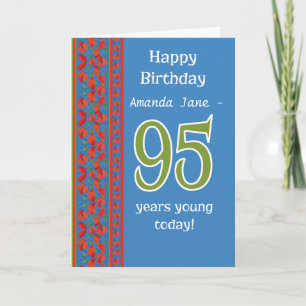 Carte d'anniversaire de la 95e carte d'anniversair