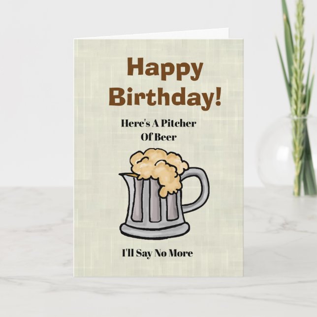 Carte d'Anniversaire de la bière (Devant)