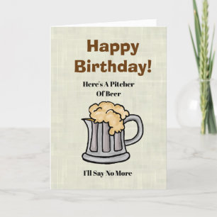 Carte d'Anniversaire de la bière
