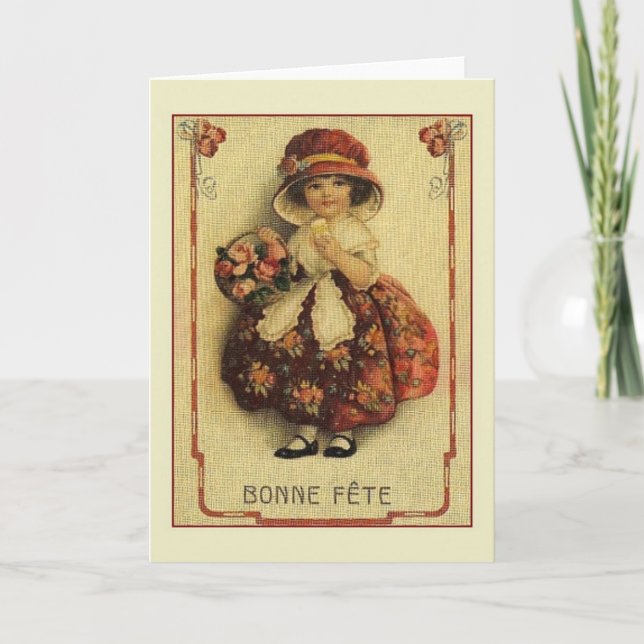 Carte d'anniversaire de la Bonne Fête (Devant)