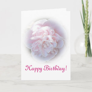 Carte d'anniversaire de la Camelia rose