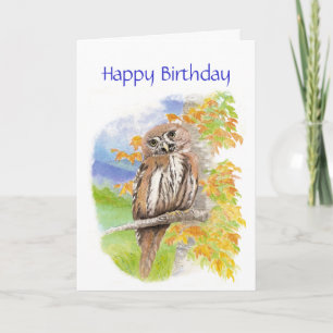 Carte d'anniversaire de la chouette insultante