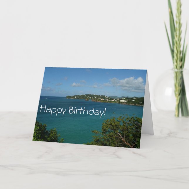 Carte d'anniversaire de la côte de Sainte-Lucie (B (Devant)