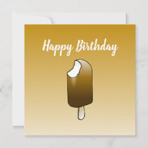 Carte d'anniversaire de la crème glacée