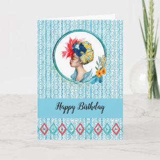 Carte d'anniversaire de la femme africaine