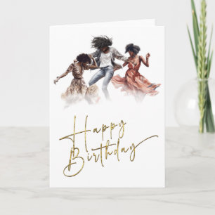 Carte d'anniversaire de la femme afro-américaine