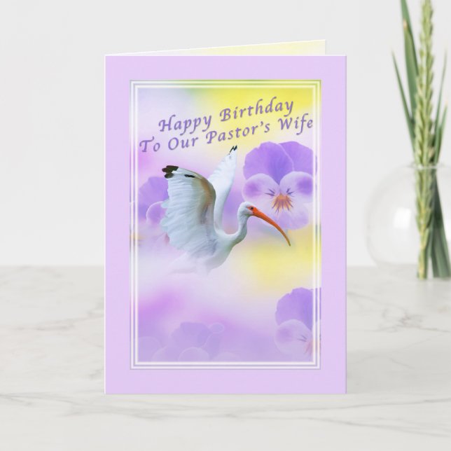 Carte d'anniversaire de la femme du pasteur (Devant)