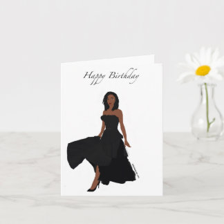 Carte d'anniversaire de la femme noire