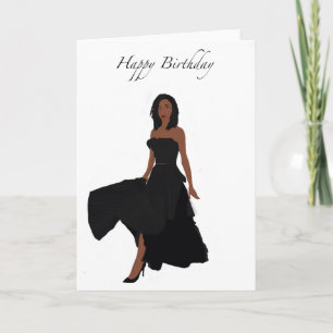 Carte d'anniversaire de la femme noire