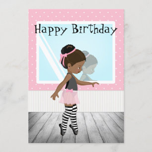 Carte d'anniversaire de la fille d'Afro-américain