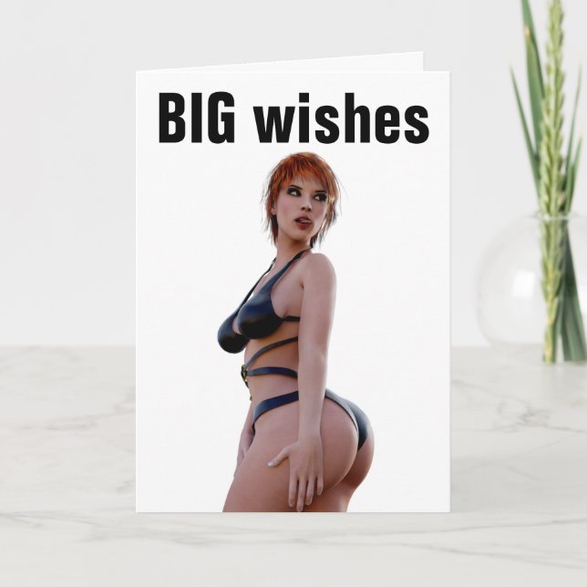 CARTE D'ANNIVERSAIRE DE LA FILLE DE GRAND BUTT (Devant)