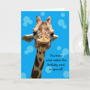 Carte d'anniversaire de la Giraffe mignonne pour t