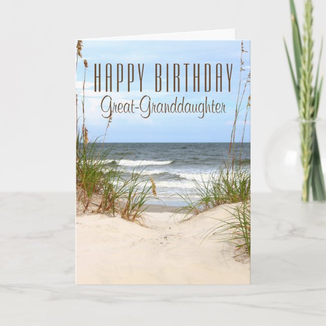 Carte d'anniversaire de la grande-petite-fille de  (Devant)