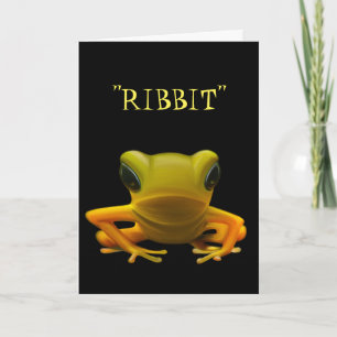 Carte d'anniversaire de la grenouille jaune