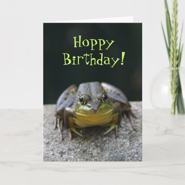 Carte d'anniversaire de la Grenouille verte (Devant)