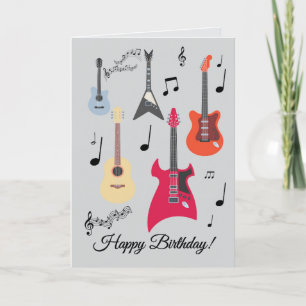 Carte d'anniversaire de la guitare