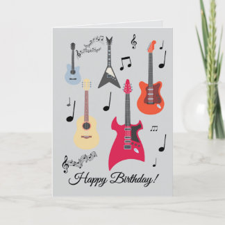 Carte d'anniversaire de la guitare