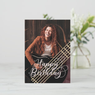 Carte d'anniversaire de la guitare acoustique
