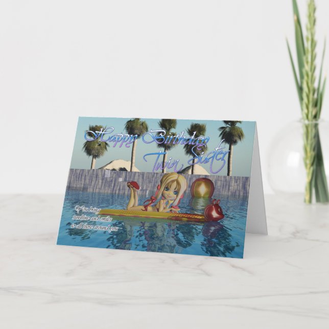 Carte d'anniversaire de la jumelle Soeur, Moonies  (Devant)