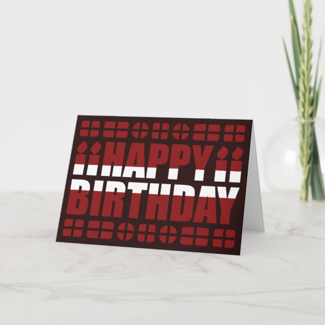 Carte d'anniversaire de la Lettonie (Devant)