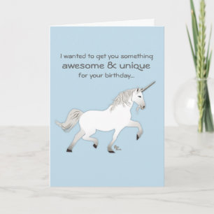 Carte d'anniversaire de la licorne