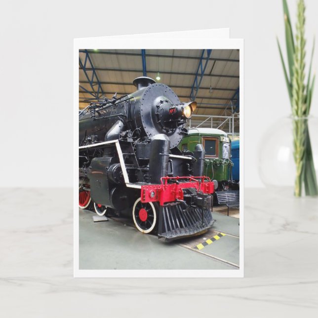 Carte d'anniversaire de la locomotive à vapeur KF7 (Devant)