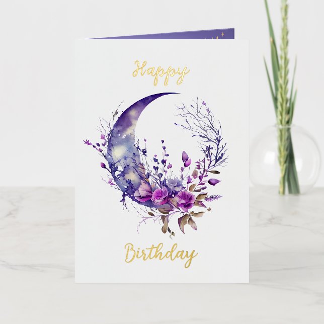 Carte d'anniversaire de la lune (Recto)