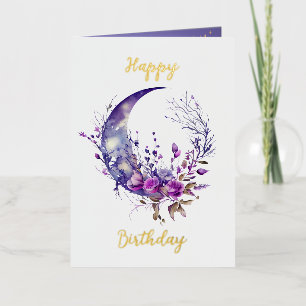 Carte d'anniversaire de la lune