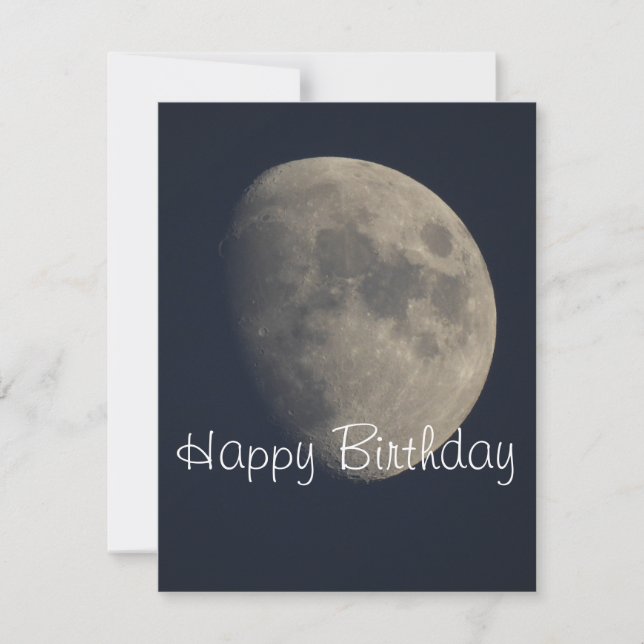 Carte d'anniversaire de la lune (Devant)