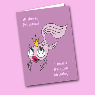 Carte d'anniversaire de la mignonne Fish Princess